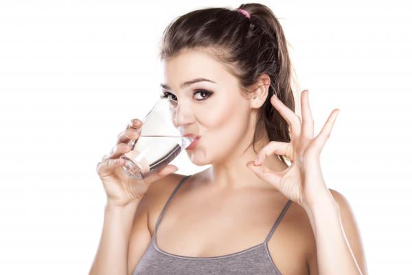 Girl drinking water