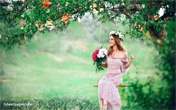 Girl in garden