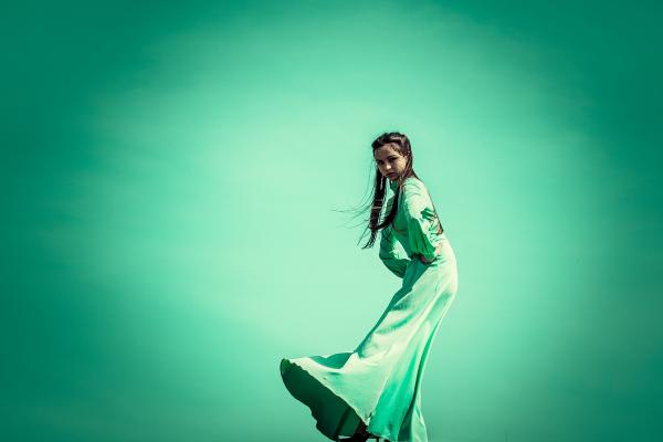 Girl in Green Dress