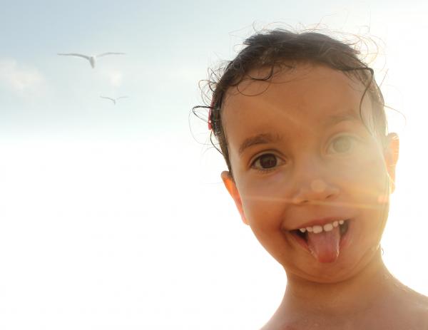 Girl with a funny expression