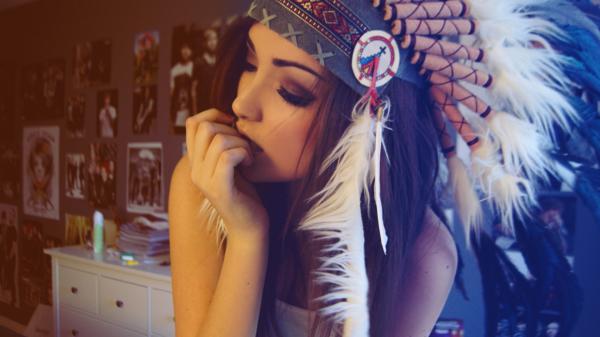 Girl With Feathers