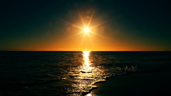 Glare on the beach