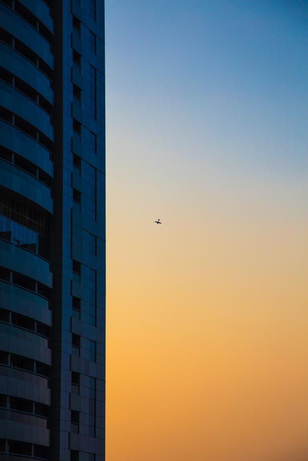 Glass Building in Golden Hour Photography