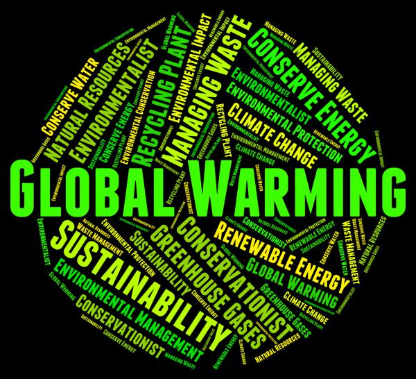 Global Warming Means World Text And Planet