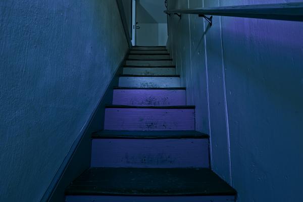 Gloomy Lockhouse Staircase - HDR