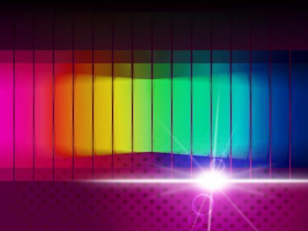 Glow Spectrum Shows Color Guide And Chromatic