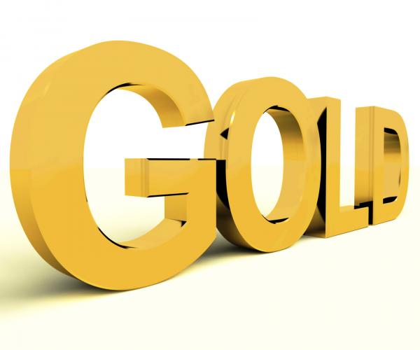 Gold Letters As Symbol For Wealth Or Riches