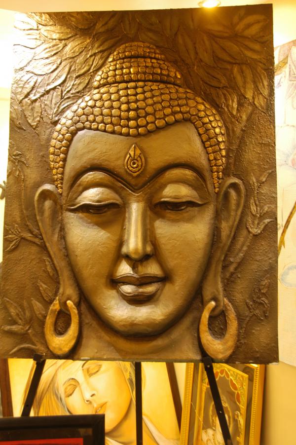 Golden Buddha Face