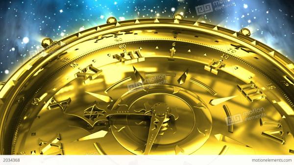 Golden clock