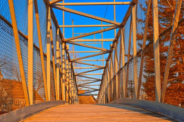 Golden Sunset Bridge - HDR