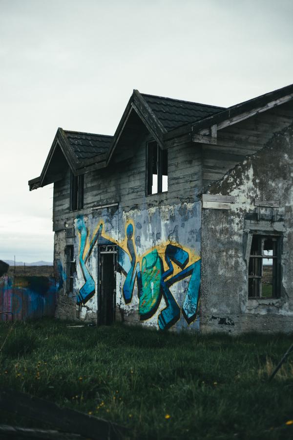 Graffiti on Abandoned House