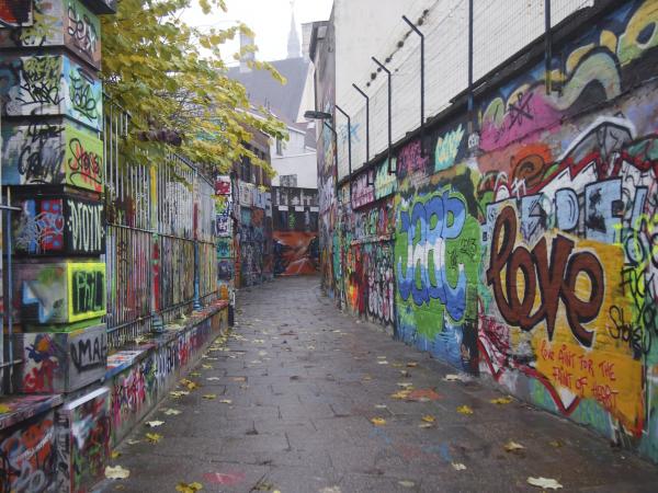 Graphic art Street in Ghent, Belgium