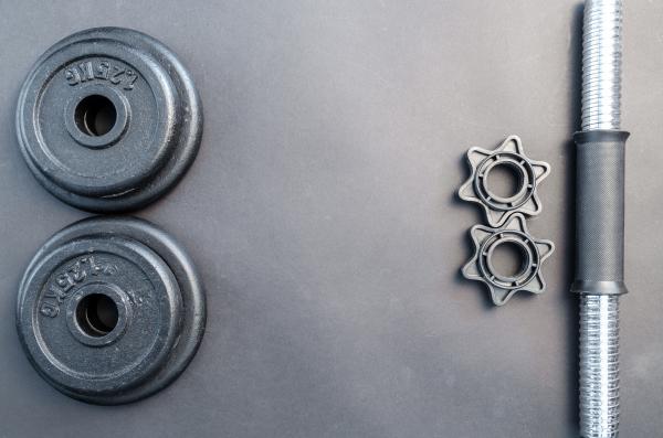 Gray And Black Barbell