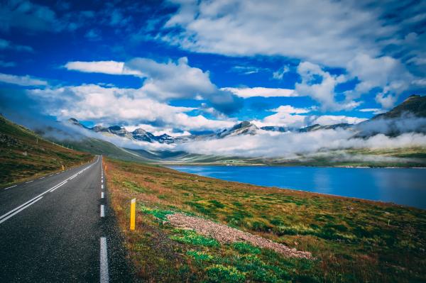 Gray Concrete Road