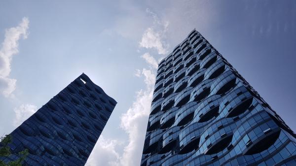 Gray Glass Storage Buildings