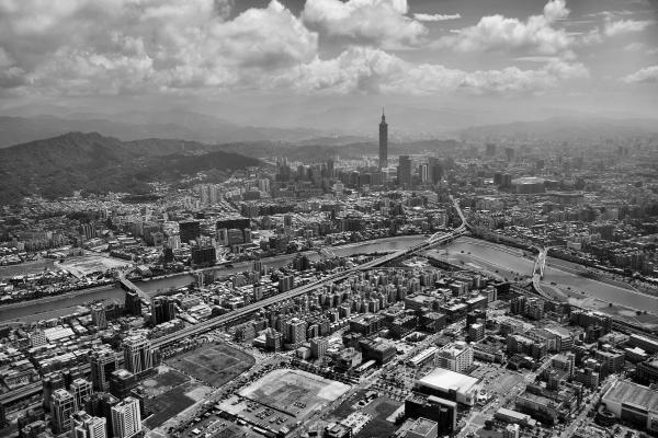 Gray Scale Photo of the City