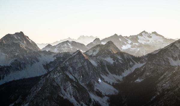 Gray Snowy Mountain