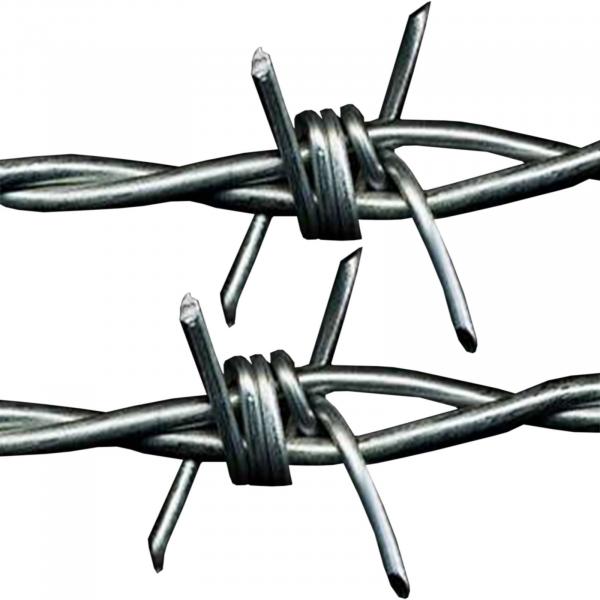 Gray Steel Barbwire