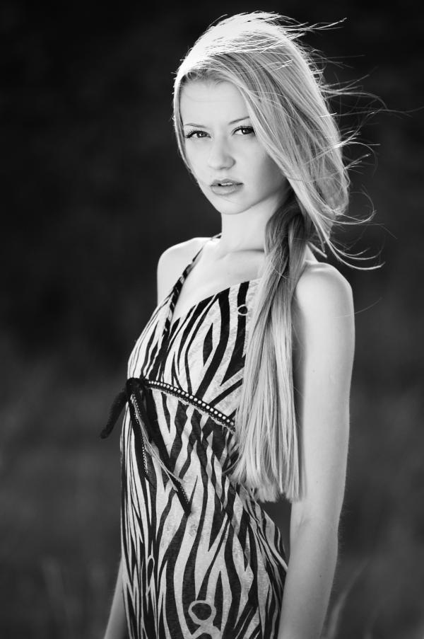 Grayscale Photo of Woman Posing