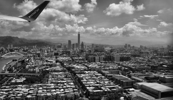 Grayscale Photography of Aerial View of City