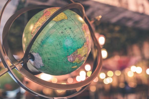 Green and Multicolored Globe