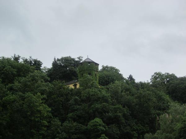 Green castle in Koblenz, Germany