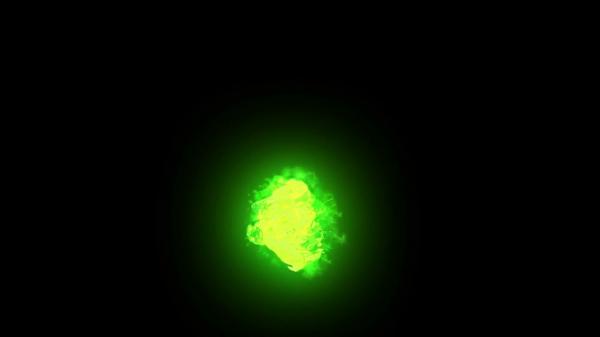 Green fire ball