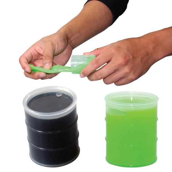 Green oil barrels