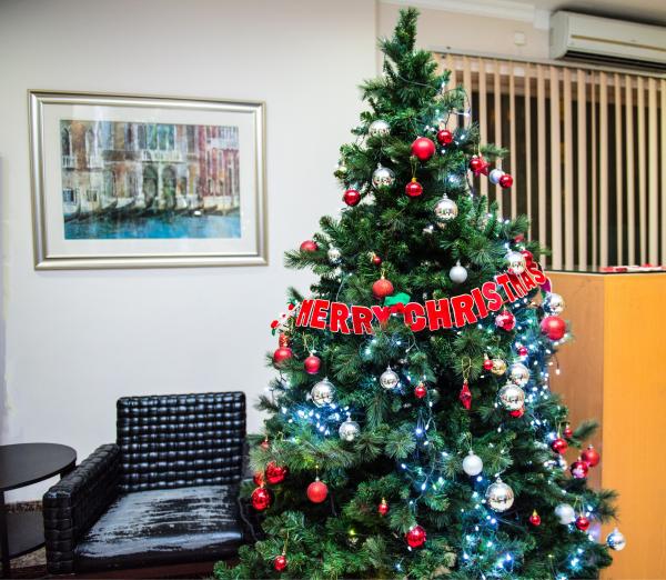 Green Pre Lit Christmas Tree With Baubles