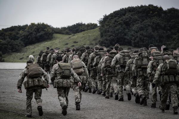 Group of Soldier Wearing Bags