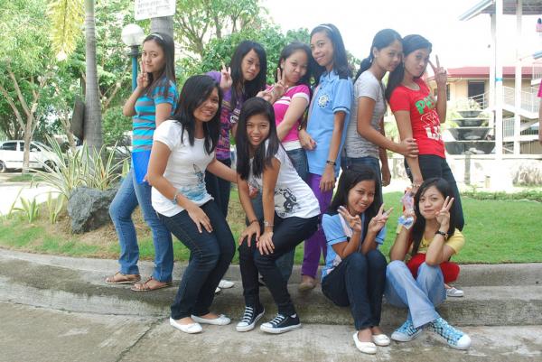 Group of young girls