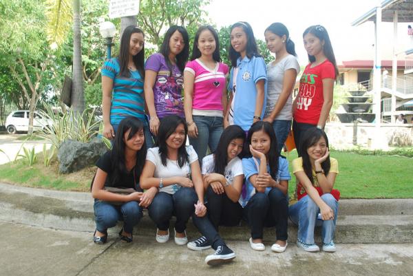 Group of young girls