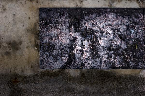 Grunge sign against the wall