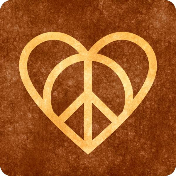 Grunge Sign - Love and Peace