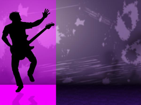 Guitar Copyspace Indicates Sound Track And Audio