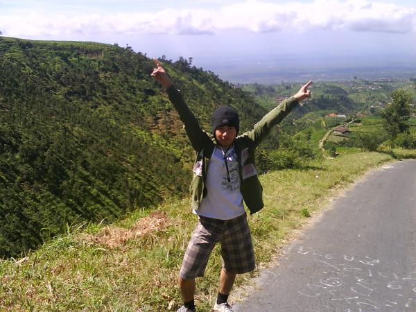 Guy posing by the road