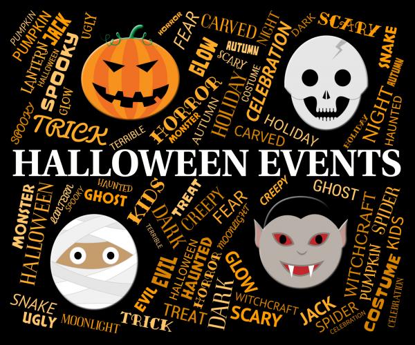 Halloween Events Shows Trick Or Treat And Autumn