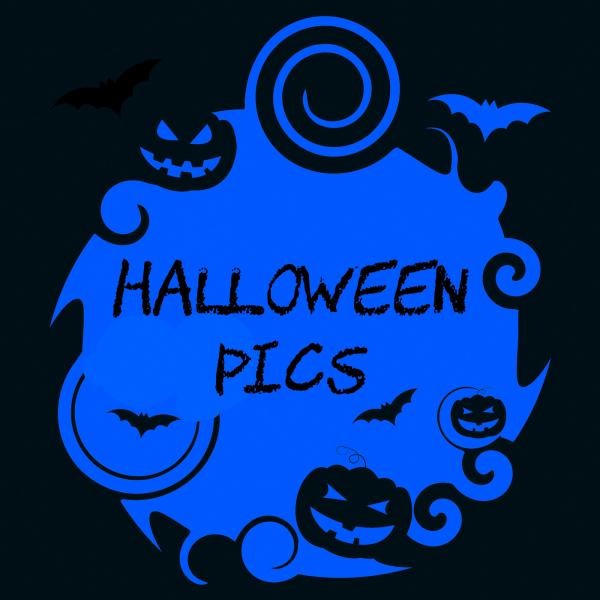 Halloween Pics Means Trick Or Treat And Autumn