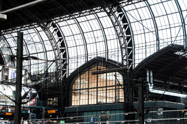 Hamburg train station roof