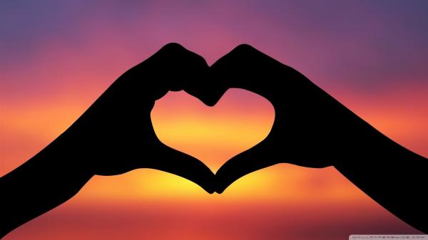 Hands in heart