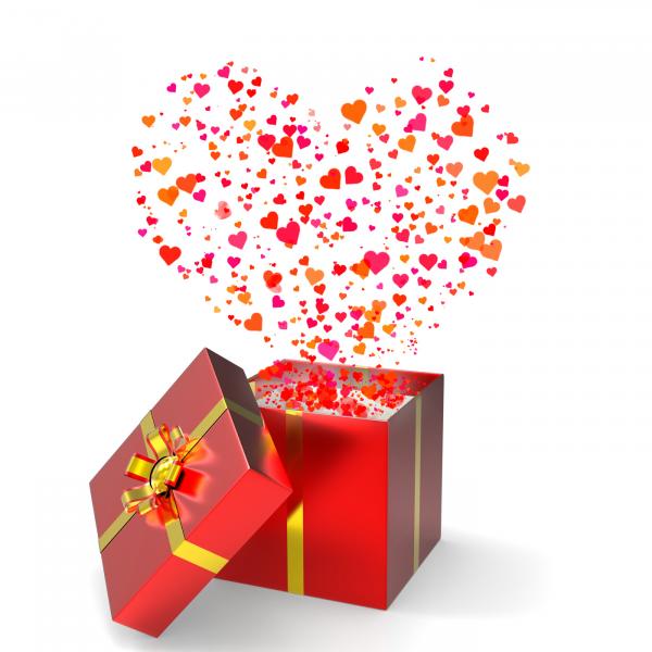 Heart Gift Represents Valentines Day And Celebrate