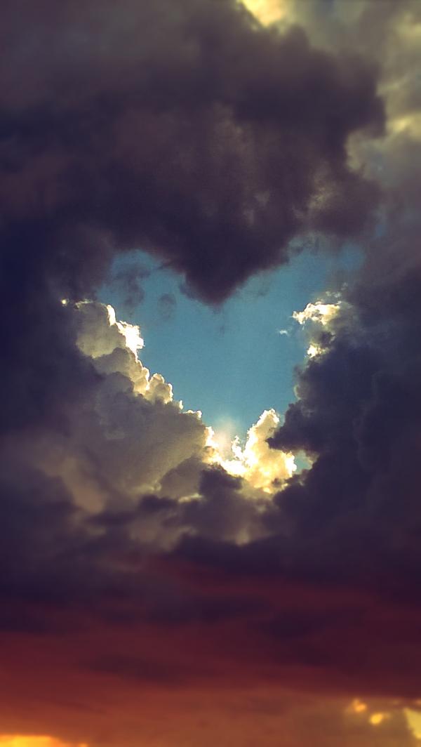Heart Shaped Break in the Clouds