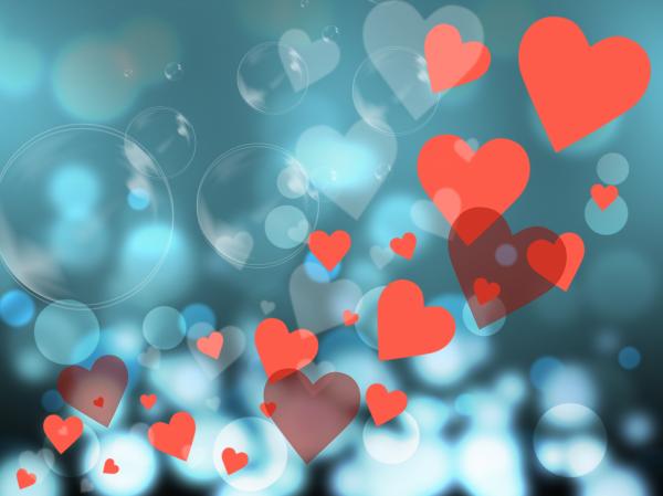 Hearts Background Represents Valentines Day And Backdrop