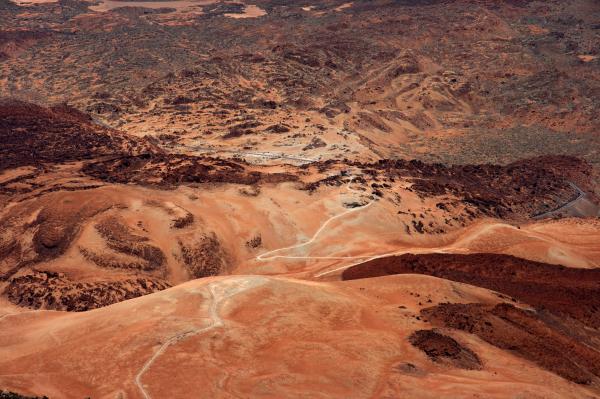High Angle Shot Of Desert Mountain