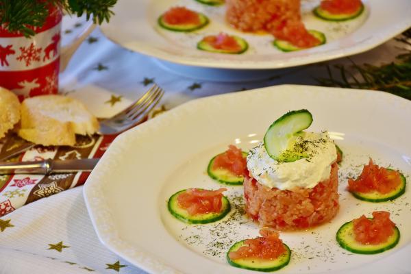 High Angle View of Meal Served in Plate