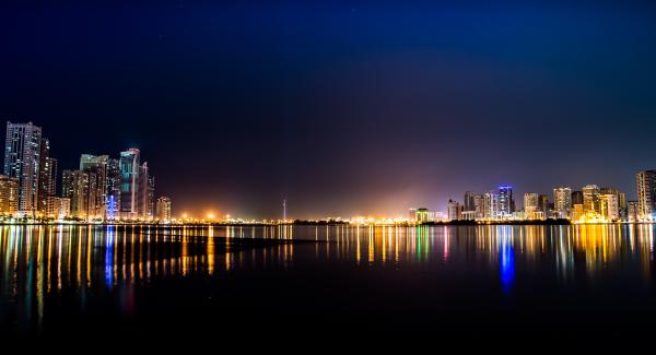 High Rise Buildings Across Body of Water