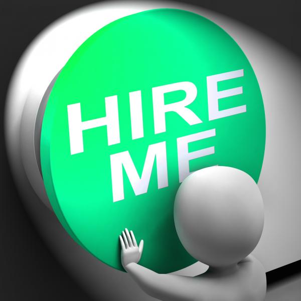 Hire Me Pressed Means Job Applicant Or Freelancer