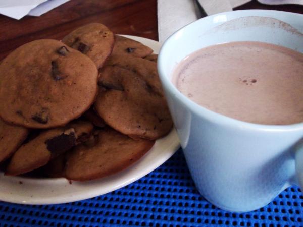 Hot chocolate and cookies