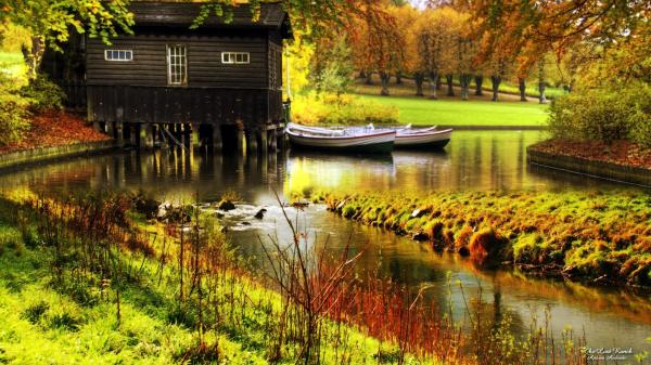 House and river