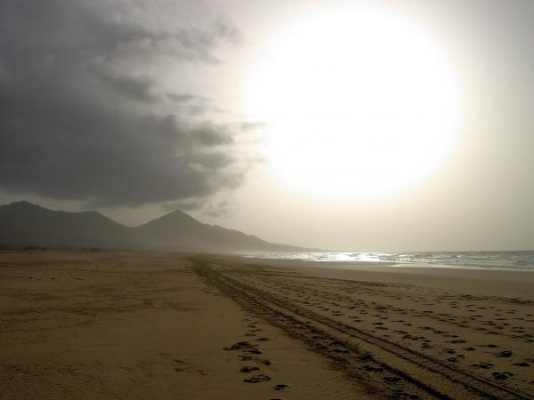 Huge Cofete Beach in Fuerteventura
